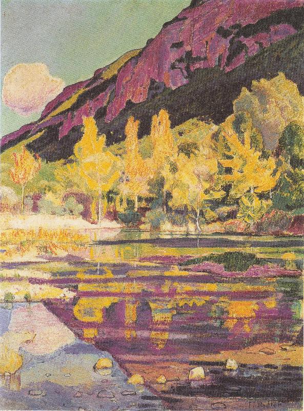 Ferdinand Hodler Am Fuss des Petit Saleve oil painting image